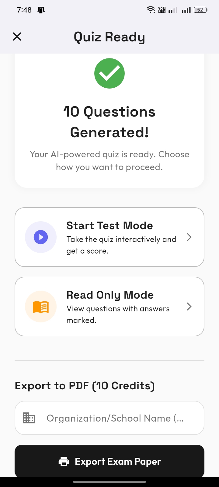 Adaptive Quiz Engine